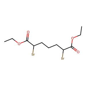 Diethyl 2,6-dibromoheptanedioate structure