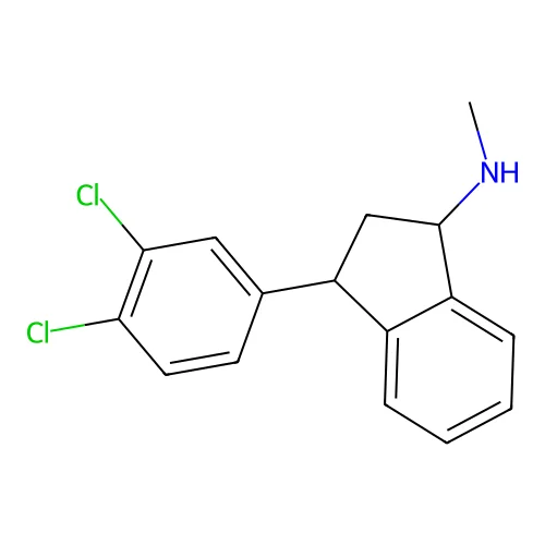 [3-(3,4-Dichloro-phenyl)-indan-1-yl]-methyl-amine structure