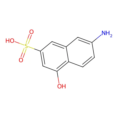 7-Amino-4-hydroxy-2-naphthalenesulfonic acid structure