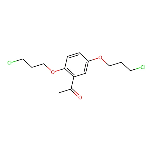 Ethanone, 1-(2,5-bis(3-chloropropoxy)phenyl)- structure