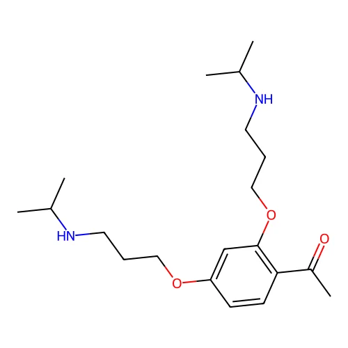 Ethanone, 1-(2,4-bis(3-((1-methylethyl)amino)propoxy)phenyl)- structure