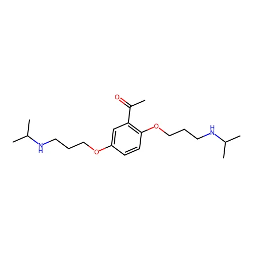 Ethanone, 1-(2,5-bis(3-((1-methylethyl)amino)propoxy)phenyl)- structure