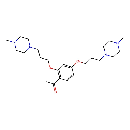 Ethanone, 1-(2,4-bis(3-(4-methyl-1-piperazinyl)propoxy)phenyl)- structure