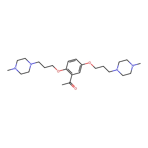 Ethanone, 1-(2,5-bis(3-(4-methyl-1-piperazinyl)propoxy)phenyl)- structure