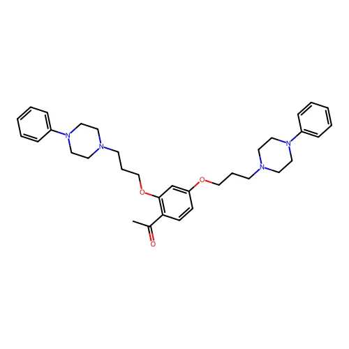 Ethanone, 1-(2,4-bis(3-(4-phenyl-1-piperazinyl)propoxy)phenyl)- structure