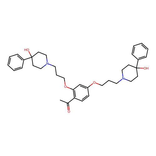 Ethanone, 1-(2,4-bis(3-(4-hydroxy-4-phenyl-1-piperidinyl)propoxy)phenyl)- structure