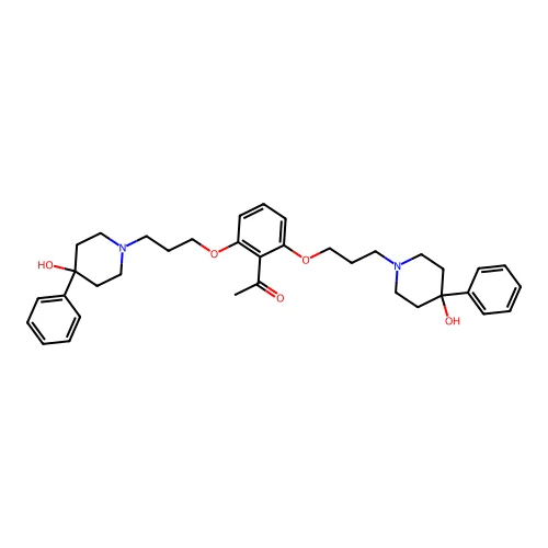 Ethanone, 1-(2,6-bis(3-(4-hydroxy-4-phenyl-1-piperidinyl)propoxy)phenyl)- structure