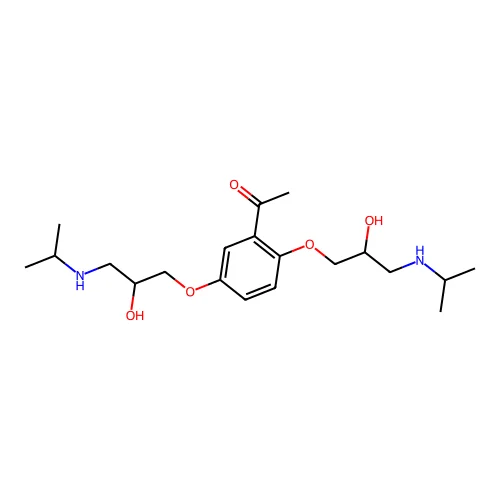 Ethanone, 1-(2,5-bis(2-hydroxy-3-((1-methylethyl)amino)propoxy)phenyl)- structure
