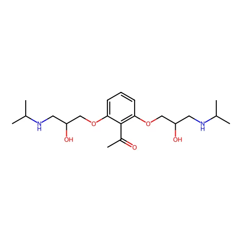 Ethanone, 1-(2,6-bis(2-hydroxy-3-((1-methylethyl)amino)propoxy)phenyl)- structure