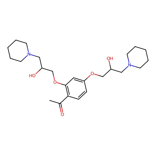 Ethanone, 1-(2,4-bis(2-hydroxy-3-(1-piperidinyl)propoxy)phenyl)- structure