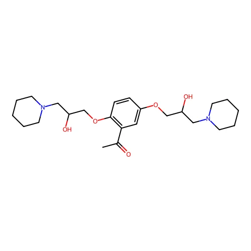 Ethanone, 1-(2,5-bis(2-hydroxy-3-(1-piperidinyl)propoxy)phenyl)- structure