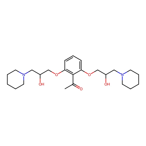 Ethanone, 1-(2,6-bis(2-hydroxy-3-(1-piperidinyl)propoxy)phenyl)- structure