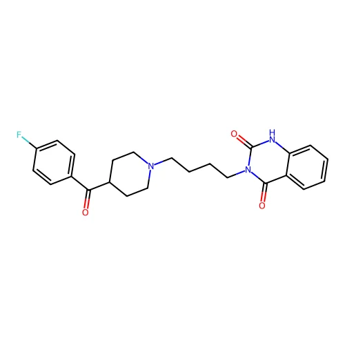 3-(4-(4-(4-Fluorobenzoyl)-1-piperidinyl)butyl)-2,4(1H,3H)-quinazolinedione structure