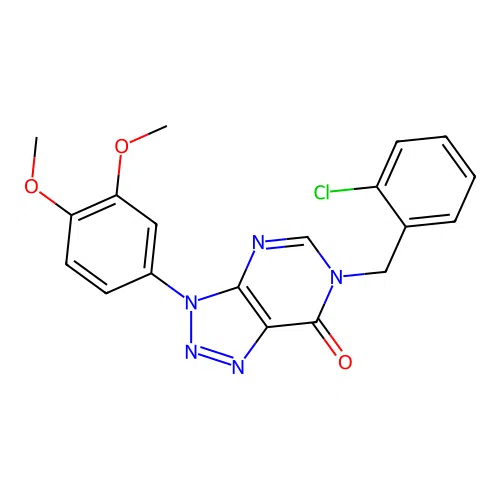 6-[(2-Chlorophenyl)methyl]-3-(3,4-dimethoxyphenyl)triazolo[4,5-d]pyrimidin-7-one structure