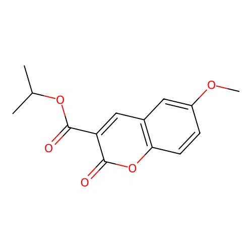 Methylethyl 6-methoxy-2-oxochromene-3-carboxylate structure