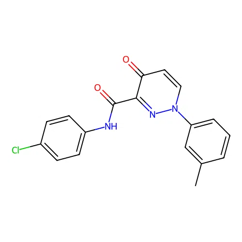 N-(4-chlorophenyl)-1-(3-methylphenyl)-4-oxo-1,4-dihydropyridazine-3-carboxamide structure