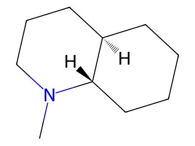 trans-Decahydro-1-methylquinoline structure