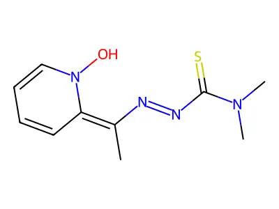 3-[1-(1-Hydroxy-2-pyridinylidene)ethylimino]-1,1-dimethylthiourea structure