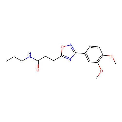 3-[3-(3,4-dimethoxyphenyl)-1,2,4-oxadiazol-5-yl]-N-propylpropanamide structure