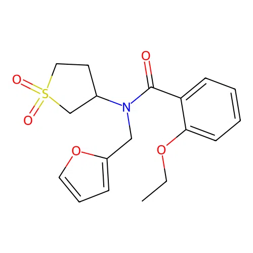 N-(1,1-dioxidotetrahydrothiophen-3-yl)-2-ethoxy-N-(furan-2-ylmethyl)benzamide structure