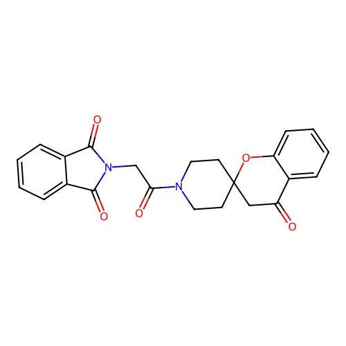 2-(2-Oxo-2-(4-oxospiro[chroman-2,4'-piperidin]-1'-yl)ethyl)isoindoline-1,3-dione structure