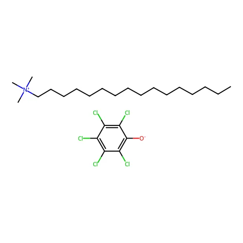 Trimethylcetylammonium pentachlorophenate structure