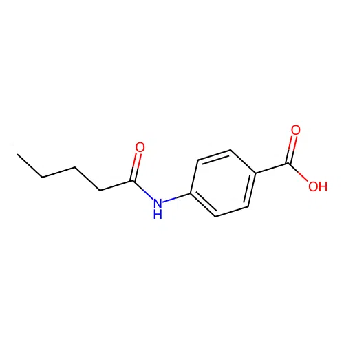 4-(Pentanoylamino)benzoic acid structure