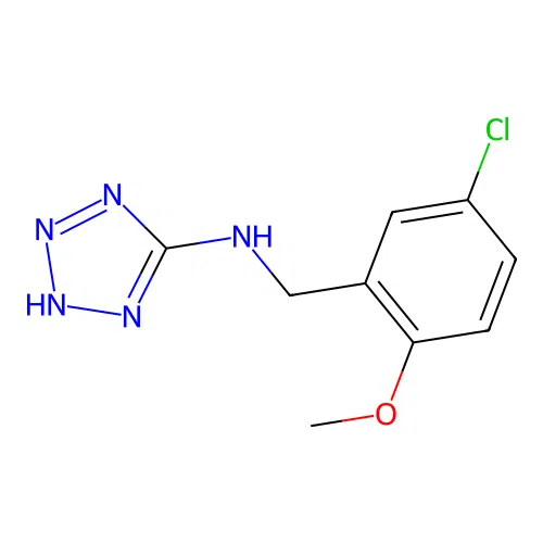 N-(5-chloro-2-methoxybenzyl)-1H-tetrazol-5-amine structure