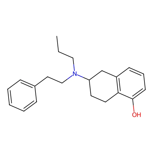 2-(N-phenethyl-N-propyl)amino-5-hydroxytetralin structure