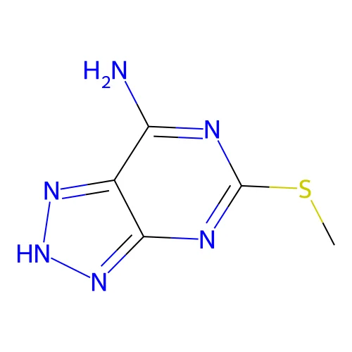 1H-v-Triazolo(4,5-d)pyrimidine, 7-amino-5-(methylthio)- structure