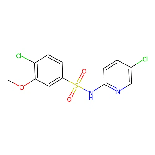4-chloro-N-(5-chloropyridin-2-yl)-3-methoxybenzenesulfonamide structure