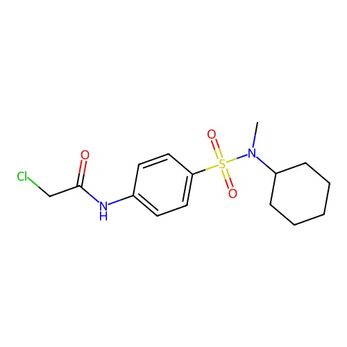 2-chloro-N-{4-[cyclohexyl(methyl)sulfamoyl]phenyl}acetamide structure