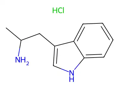 3-(2-Aminopropyl)indole hydrochloride structure
