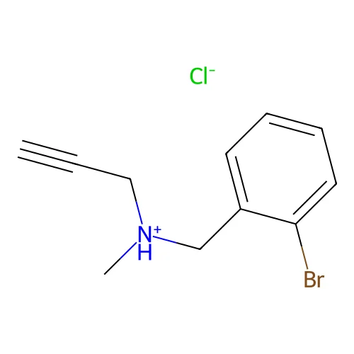 Benzylamine, o-bromo-N-methyl-N-2-propynyl-, hydrochloride structure
