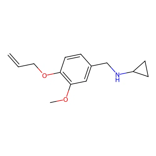 N-[4-(allyloxy)-3-methoxybenzyl]-N-cyclopropylamine structure
