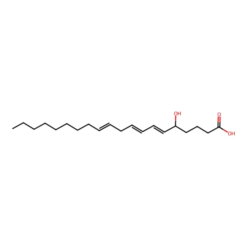 5-Hydroxyicosa-6,8,11-trienoic acid structure