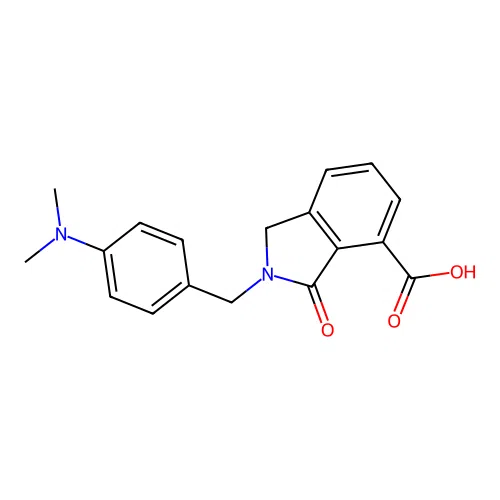 2-(4-(Dimethylamino)benzyl)-3-oxoisoindoline-4-carboxylic acid structure