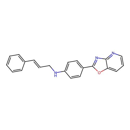 N-cinnamyl-N-(4-[1,3]oxazolo[4,5-b]pyridin-2-ylphenyl)amine structure