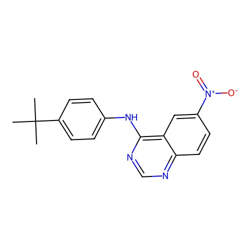 N-(4-tert-Butylphenyl)-6-nitroquinazolin-4-amine structure