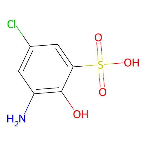 3-Amino-5-chloro-2-hydroxybenzenesulfonic acid structure