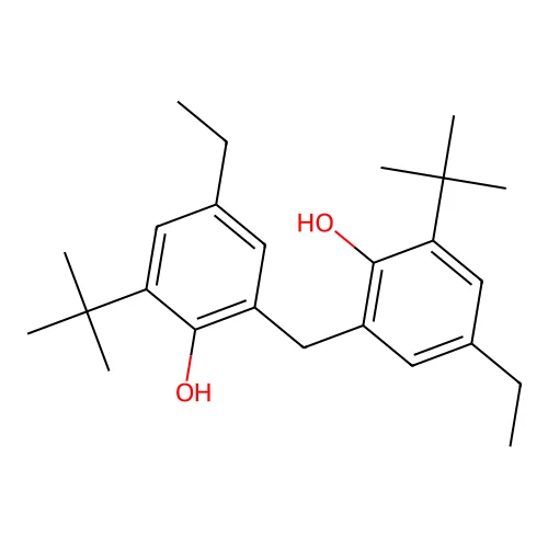 2,2'-Methylenebis(4-ethyl-6-tert-butylphenol) structure
