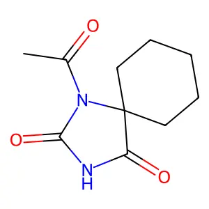 1,3-Diazaspiro(4.5)decane-2,4-dione, 1-acetyl- structure