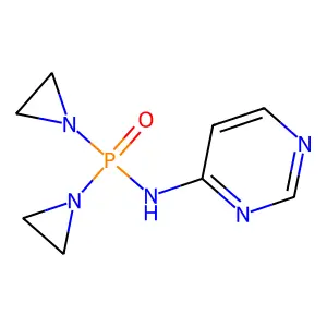 Phosphinic amide, P,P-bis(1-aziridinyl)-N-4-pyrimidinyl- structure