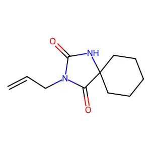 1,3-Diazaspiro(4.5)decane-2,4-dione, 3-allyl- structure