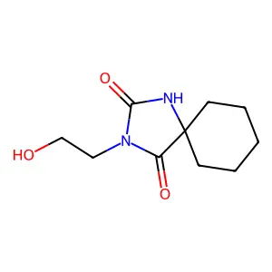 3-(2-Hydroxyethyl)-1,3-diazaspiro[4.5]decane-2,4-dione structure