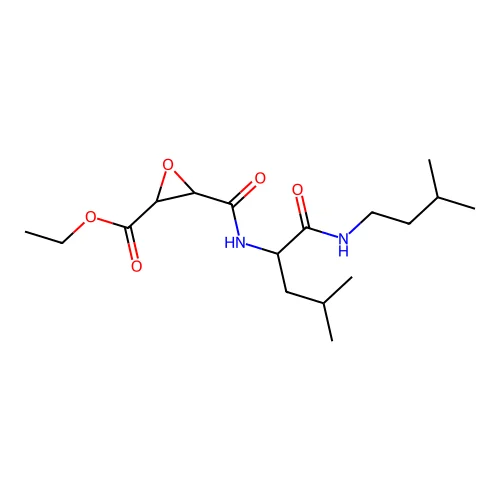 Ethyl epoxysuccinyl-leucylamido-3-methylbutane structure