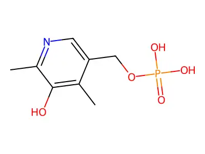 4-Deoxypyridoxine 5'-phosphate structure
