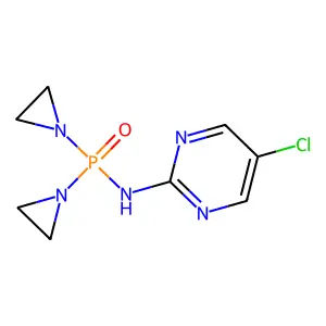Phosphinic amide, P,P-bis(1-aziridinyl)-N-(5-chloro-2-pyrimidinyl)- structure