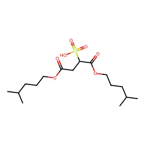 Butanedioic acid, sulfo-, 1,4-bis(4-methylpentyl) ester structure