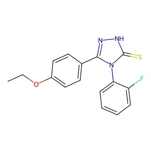 5-(4-ethoxyphenyl)-4-(2-fluorophenyl)-4H-1,2,4-triazole-3-thiol structure
